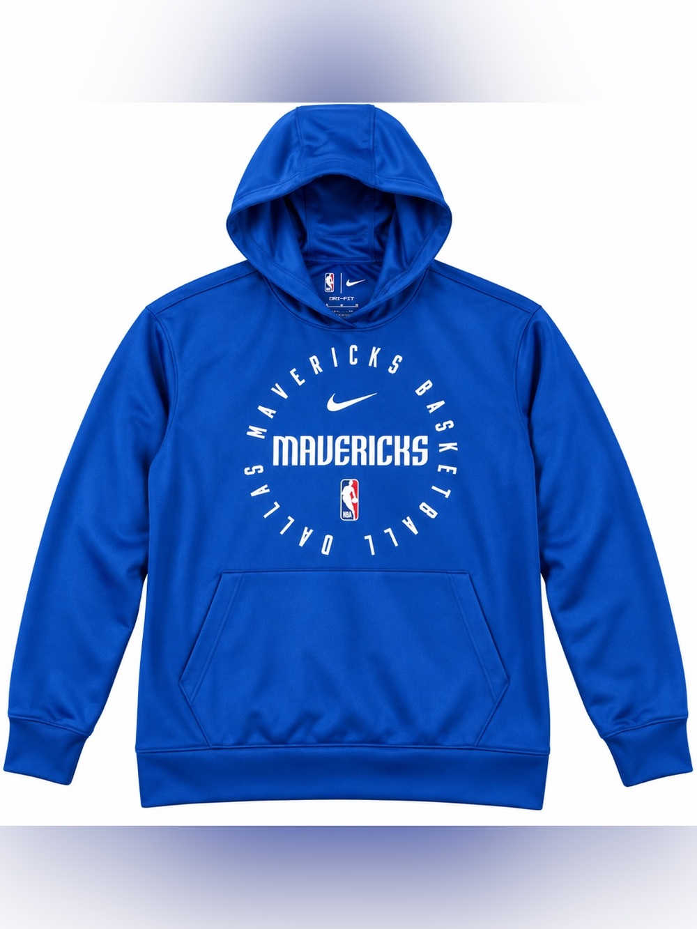 Nike Dallas Mavericks NBA Dri-FIT Blue Pullover Hoodie Men’s Large